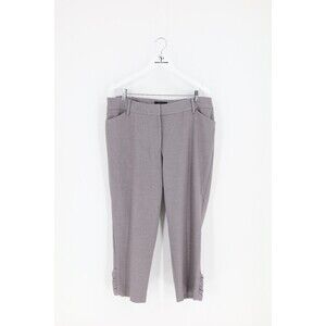 Talbots Woman Size 16W/L26 Light Mist Heather Gray Cropped Career Dress Pant